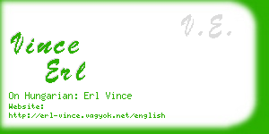 vince erl business card